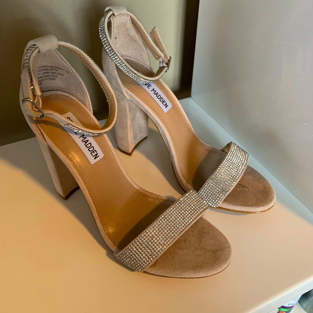 Steve Madden Heels Rose & crystal